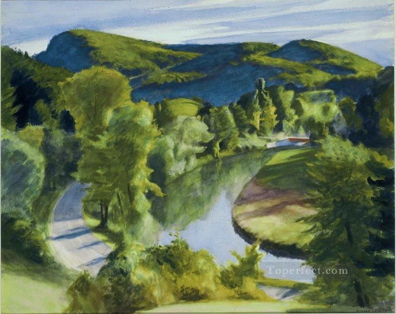 ホワイト川の最初の支流バーモント州エドワード・ホッパー油絵